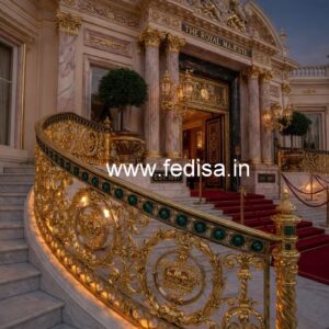 Elegant Brass Balcony Railing With Designer Look Concrete Railing Design