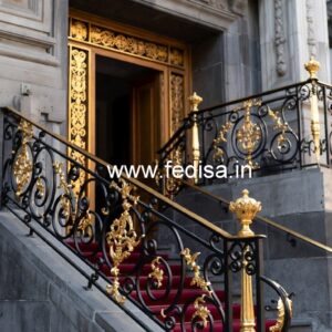 Antique Brass Staircase Railing Design Steel And Glass Railing Design