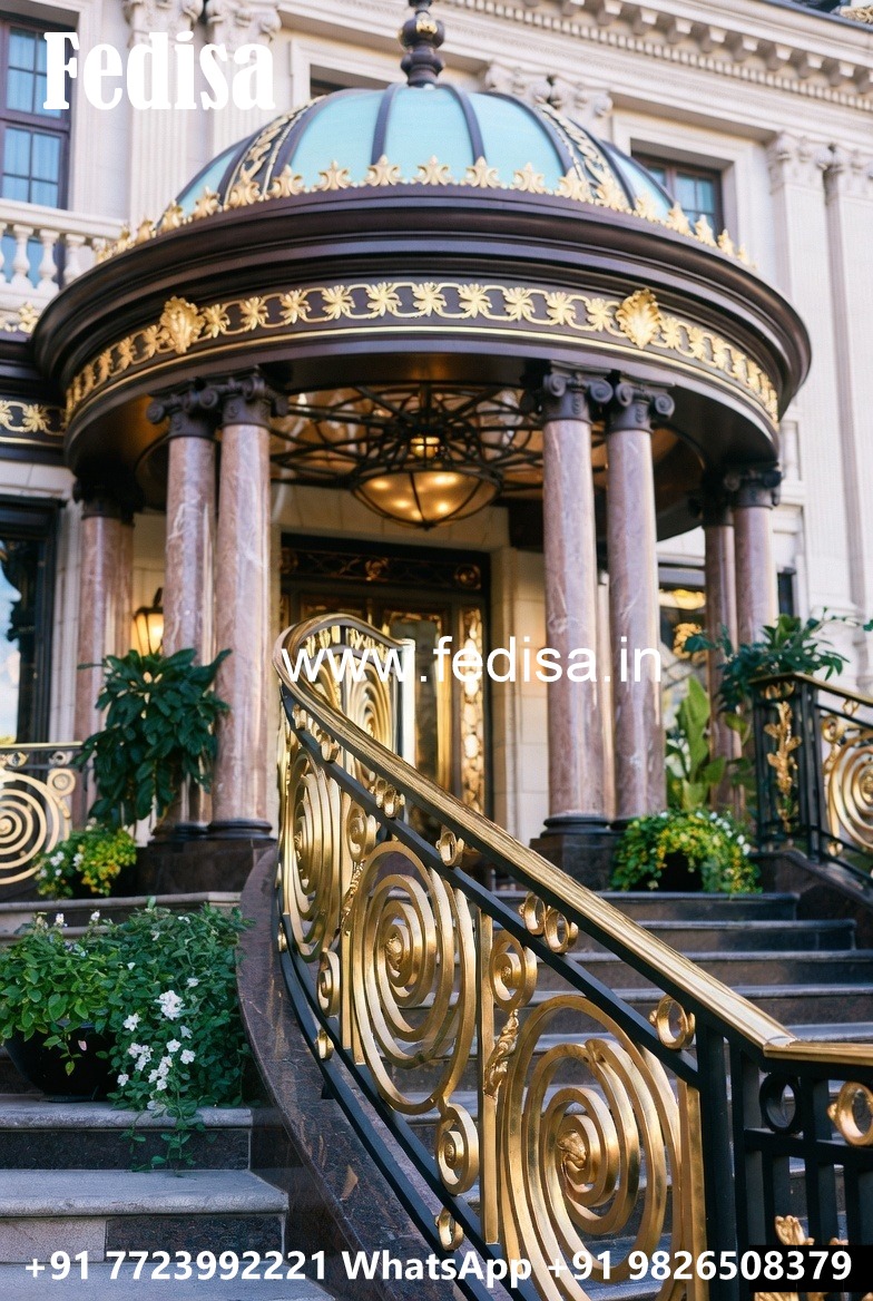 Antique Style Brass Railing Design For Classic Villas Gi Pipe Railing Design