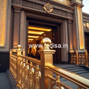 High Quality Brass Balcony Railing For Home Exterior Stainless Steel Stair Railing Design