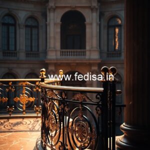 Brass Railing Design For High-end Interiors Home Balcony Grill Design