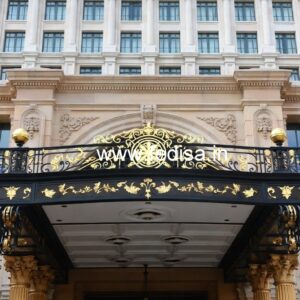 Elegant Brass Staircase Design With Decorative Finish Steel Railing Ki Design