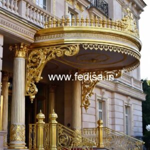 Brass Balcony Railing Design For Luxury Interiors Round Balcony Grill Design