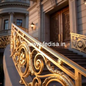 Brass Balcony Railing Design With Decorative Finish Latest Iron Railing Design