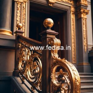 Stylish Brass Balcony Railing For Contemporary Homes Railing Pillar Design Cement