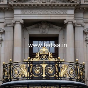 Luxury Brass Stair Railing Design For Villas Terrace Design Tubular