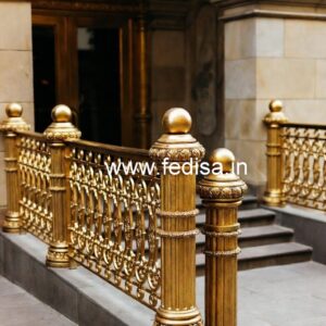 Premium Brass Staircase Handrail For Homes Steel Pipe Railing Price