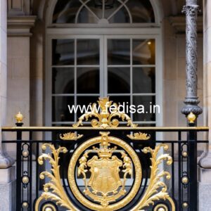 Premium Brass Railing Design With Artistic Finish Round Stair Railing Design