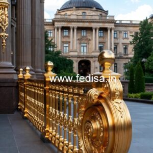 Luxury Brass Handrail Design For Staircase Interiors Steel Railing Front Design