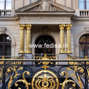 Brass Railing Design With High-end Finish Balcony Closed Grill Design