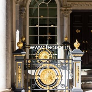 Designer Brass Balcony Railing For Homes Modern Glass Stair Railing