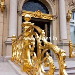 Luxury Brass Railing Design With Detailing Wooden Glass Railing Design