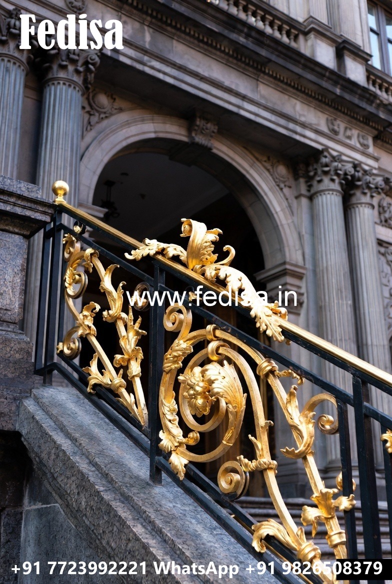 Custom Brass Railing Design For Staircases Home Railing Design Steel