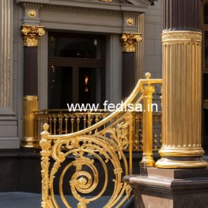 Designer Brass Stair Railing For Contemporary Spaces Best Balcony Railing Design