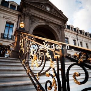 Brass Stair Railing Design With Premium Finish Balcony Hand Railing Design