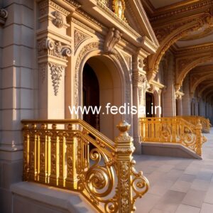 Artistic Brass Railing Design With Luxury Look Stile Railing Design