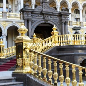 Brass Staircase Railing Design With Modern Appeal Modern Railing Outdoor