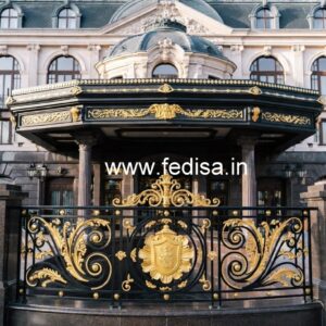 Custom Brass Staircase Railing For Homes Modern Glass Railing Design