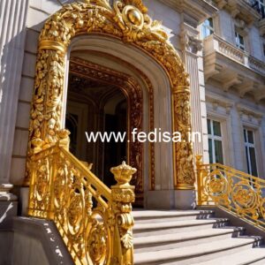 Premium Brass Handrail Design For Modern Spaces Tubular Steel Design For Terrace