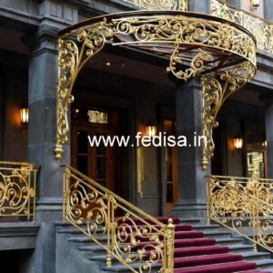 Premium Brass Balcony Railing With Fine Finish Outdoor Handrail Design