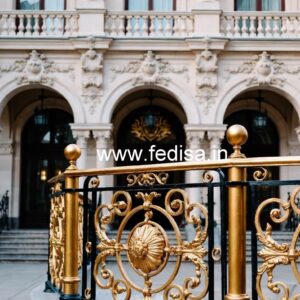Modern Brass Balcony Railing With Elegant Appeal Stair Baluster Design