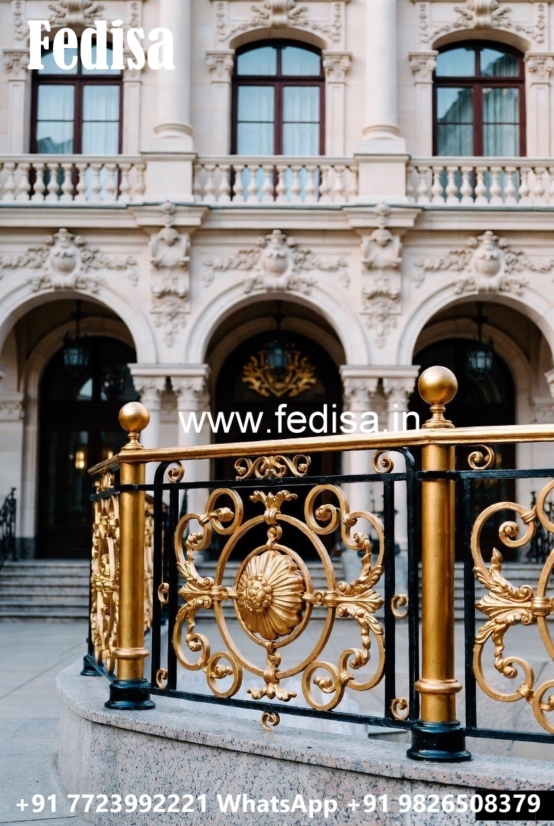 Modern Brass Balcony Railing With Elegant Appeal Stair Baluster Design