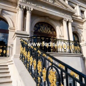 Decorative Brass Balcony Railing With Artistic Work House Top Railing Design