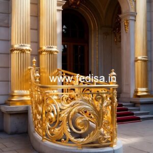 Luxury Brass Stair Railing With Designer Style Ss Staircase Design With Glass