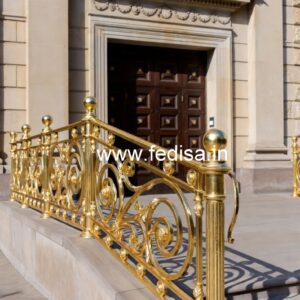 Designer Brass Handrail For Premium Staircases New Balcony Grill Design