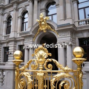 Luxury Brass Balcony Railing With Artistic Detailing Grill Balcony Railing Design