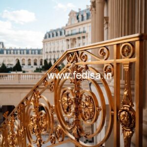 Contemporary Brass Railing Design For Luxury Homes Steps Steel Grill Design