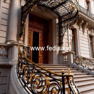 Luxury Brass Balcony Railing Design Collection Stainless Steel Modern Stairs Railing Designs In Steel
