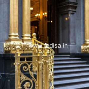 Elegant Brass Staircase Railing For Villas Terrace Wood Railings Design
