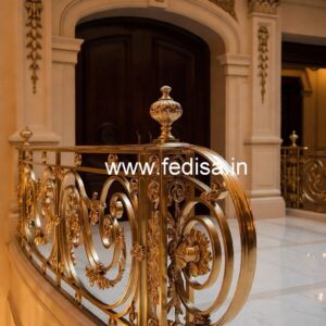 Brass Railing Design For Luxury Villas Stainless Steel Grill Design For Terrace