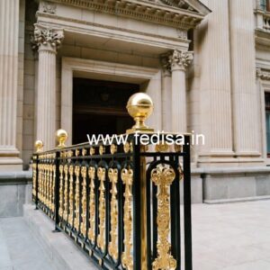 Designer Brass Stair Railing For Contemporary Spaces House Steel Railing Design