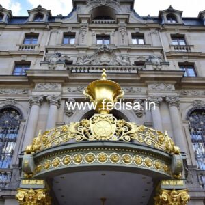 Luxury Brass Railing With Intricate Detailing Staircase Grill Design Indian House