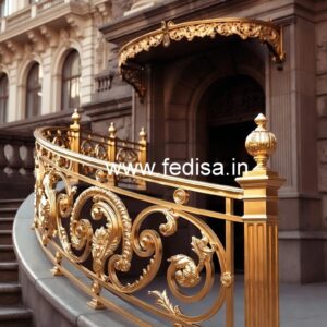 Premium Brass Balcony Railing For Contemporary Homes Staircase Jali Design