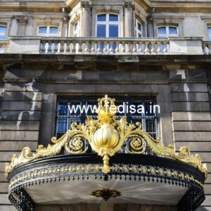 Decorative Brass Stair Railing With Unique Style Railing Design On Roof