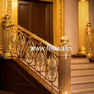 Premium Brass Balcony Railing With Artistic Work Wrought Iron Grills For Balcony