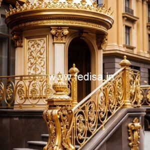 Decorative Brass Railing Design With Classic Finish Single Floor Railing Design
