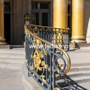 Luxury Brass Balcony Railing With Elegant Finish Wooden Balcony Railing Design