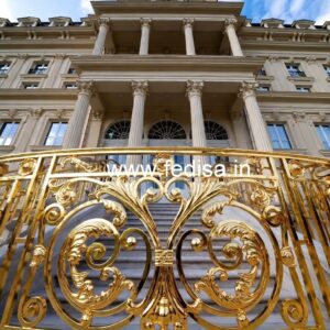 Brass Balcony Railing Design With Luxury Touch Ladder Steel Railing Design