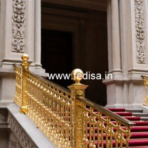 Elegant Brass Balcony Railing With Classic Design Stair Railing Design Ss