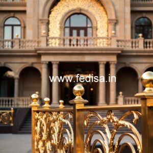 Designer Brass Staircase Handrail For Homes Stainless Steel Butterfly Railing Design