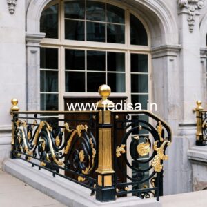 Modern Brass Staircase Railing For Interior Projects Square Pipe Balcony Design