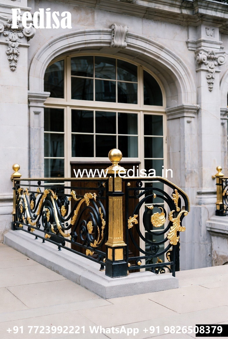 Modern Brass Staircase Railing For Interior Projects Square Pipe Balcony Design