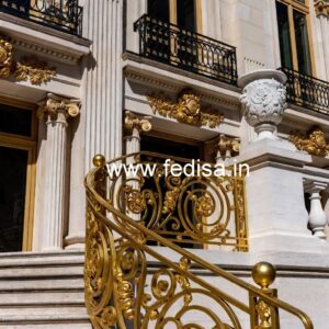 Modern Brass Handrail Design For Elegant Interiors Iron Railing Color Design