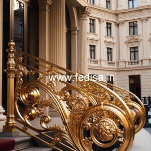 Stylish Brass Staircase Railing For Modern Projects Steel Railing Design Roof