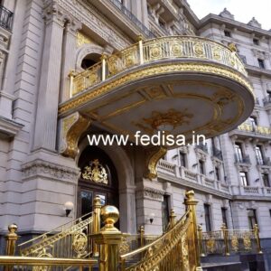 Antique Brass Balcony Railing With Designer Look Ss Steel Design For Balcony