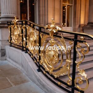 Stylish Brass Balcony Railing With Luxury Appeal Balcony Toughened Glass Design